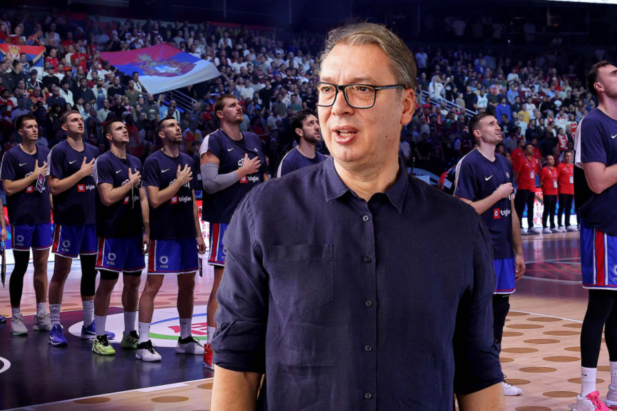 VIDEĆEMO U FINALU KO ĆE DA SE RADUJE: Predsednik Vučić iz Pekinga podržao srpske košarkaše! (VIDEO)