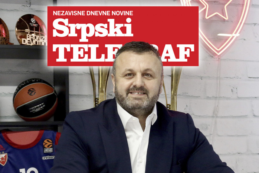 "TRAJATI 1 DECENIJU JE IZUZETAN USPEH": Košarkaski klub Crvena zvezda i njegov predsednik Željko Drčelić čestitali rođendan Srpskom telegrafu!